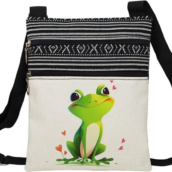 Handbags - Frog Messenger Bag Small Ethnic Pattern Crossbody Wallet Shoulder Purse